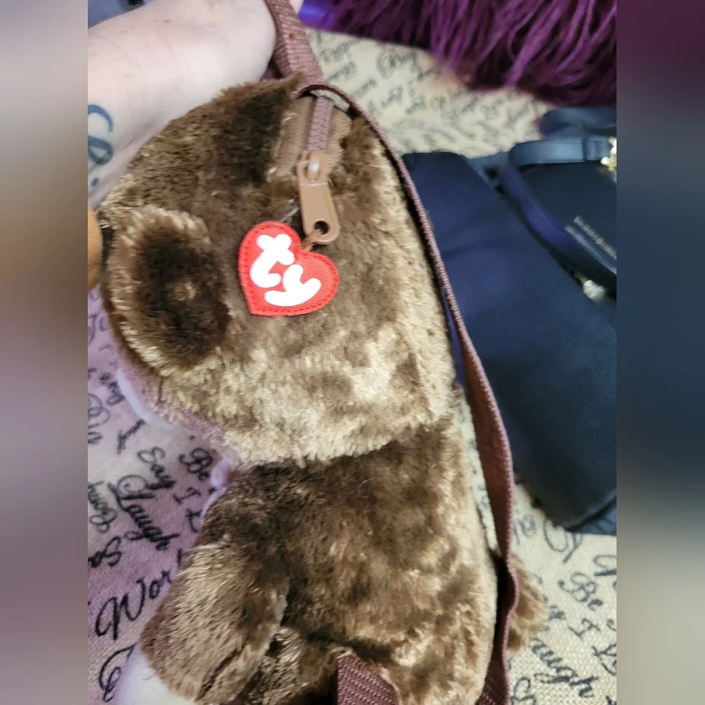 Ty Beanie boos coconut the monkey plush backpa